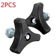 2pcs Plastic Triangle Handle Knob Nut Screw Bolt For Honda Lawn Mower Machine
