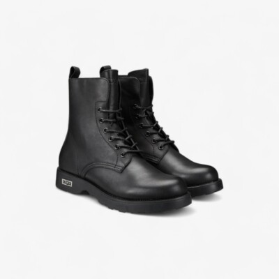 Мужские культовые ботильоны из кожи Zeppelin 1308 Leather Black CLE104210 AI24