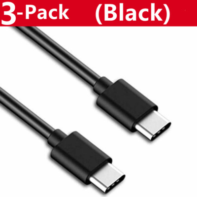 3 Pack USB-C to USB-C Fast Charging Cable Type C Quick Charging Cord Data SYNC