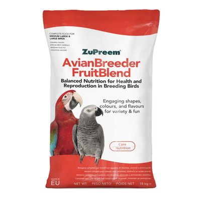 ZuPreem AvianBreeder Fruitblend Medium e Large Alimento Per Pappagalli 18kg