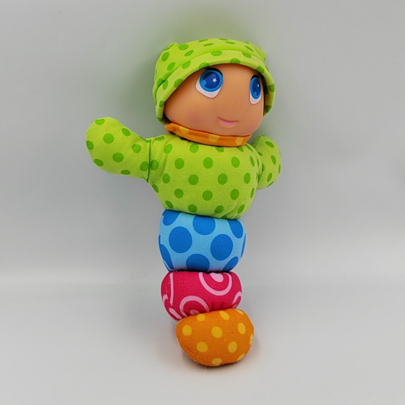 Doudou Peluche Veilleuse Luciole Chenille Bleu Vert Rose Orange - 34102