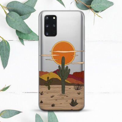Cactus Desert Sun Nature Clear Case For Samsung Note 20 S10 S20 S21 S22 S24 FE