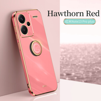 For Xiaomi Redmi Note 13 Pro 12 13C A3 Plating Ring Holder Shockproof Case Cover