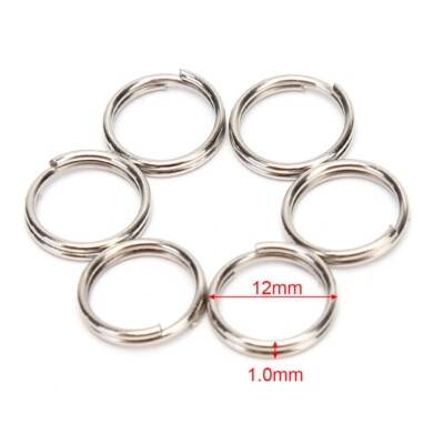 100X/lot Key Rings DIY Metal Key Holder Split Rings Hoop Metal Loop Keychain3:yq