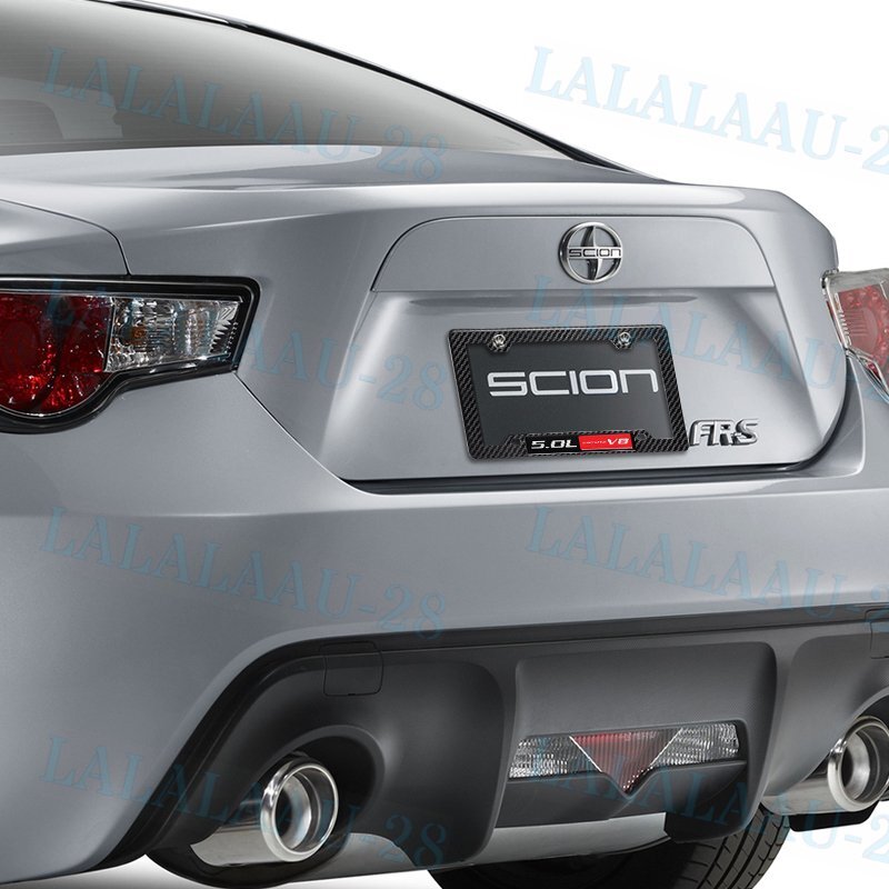 Carbon Fiber Style License Plate Frames Cover Front & Rear