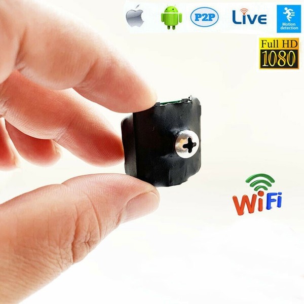 1080P HD screw mini WIFI Wireless IP camera micro smallest Audio Video recorder