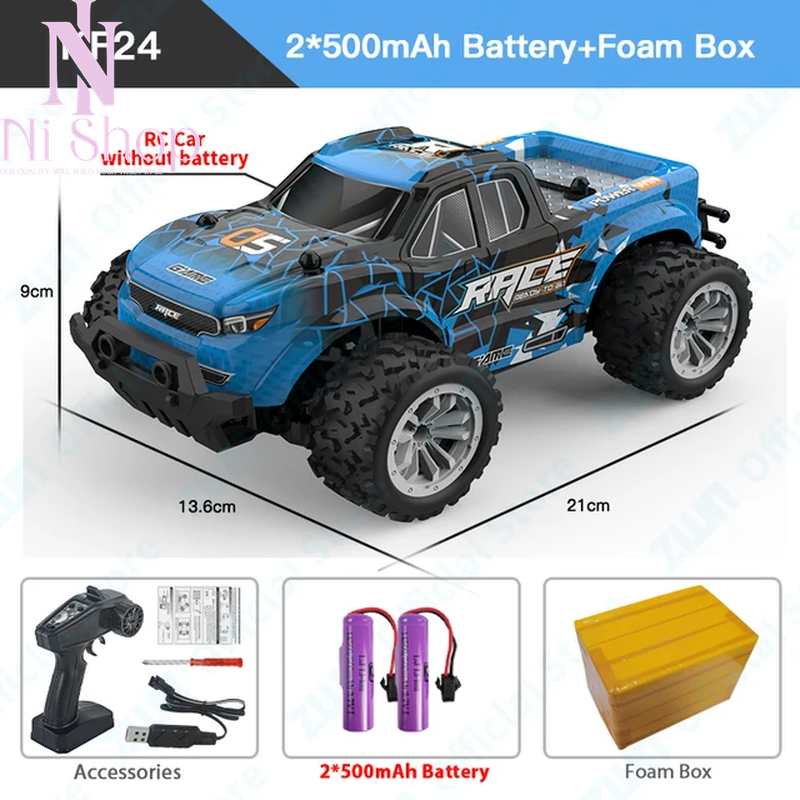 Off Road RC Car Monster Truck With LED Headlight Fast 2WD Rock Crawler 2.4Ghz AU