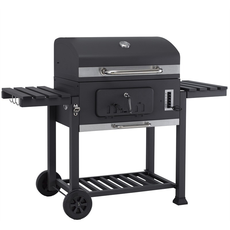 Texas Franklin XL Charcoal Grill BBQ Barbeque with Cover Very Good
