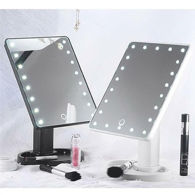 Lighted Makeup Mirror with 22 LED Lights Touch Screen Dimmable USB Power Supply