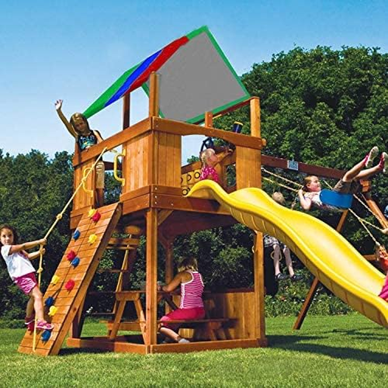 Swing Set Tarp-52"X90" Kids Playground Roof Canopy, Sunshade Waterproof Trap Cov