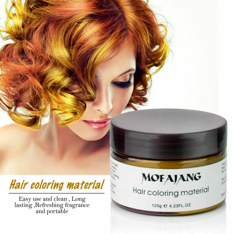 9Color Hair Wax Mud Unisex DIY Hair Dye Long Lasting