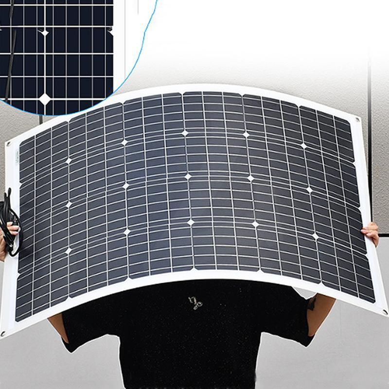 250W Watt Flexible Solar Panel 18V Battery Charger Kit For RV/Boat/Car/Home US