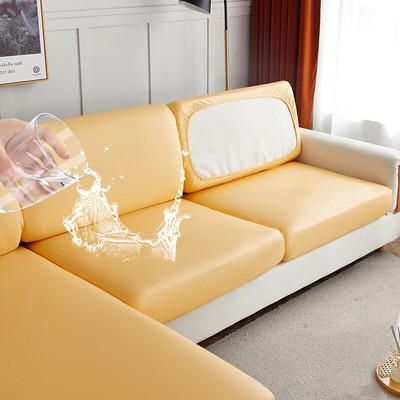 PU Leather Waterproof Sofa Cover for Living Room  Slipcovers Seat Cushion Covers