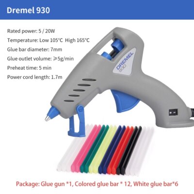 Dremel Hot Glue Gun 2 Gear Adjustment Temperature Tool Craft DIY Stick 930/940