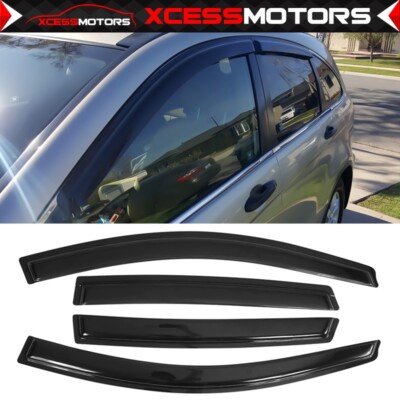 Fits 07-11 Honda CRV Slim Style Window Visors Wind Rain Guard Vent Shield 4PC