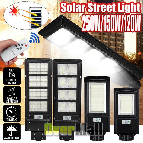 990000LM All in One Solar Street Light Commercial Outdoor IP67 Dusk-to-Dawn+Pole