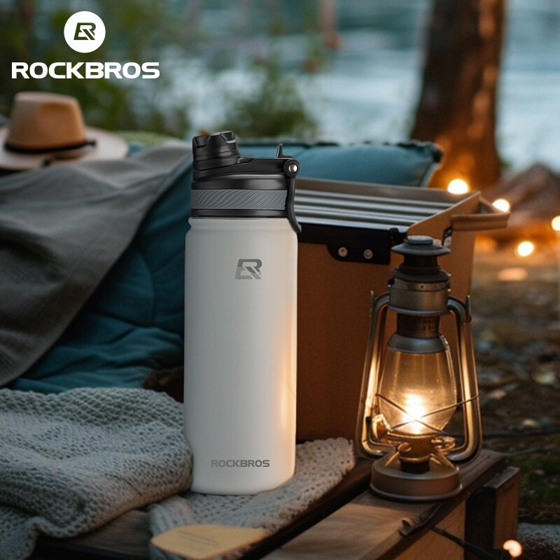 ROCKBROS Insulated Water Bottle Stainless Steel Outdoor Camping Hiking Sports