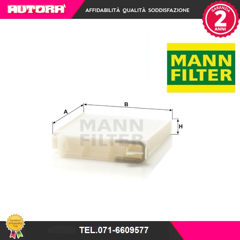 Filtro Aria Abitacolo MANN-FILTER CU 1829 | Per Auto E Veicoli Commerciali | 28x185x180 Mm