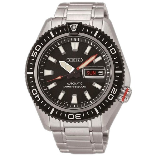 Pre-owned Seiko Stargate Ii 2 Srp495k1 Divers 200m Automatic Stainless Silver Black Watch