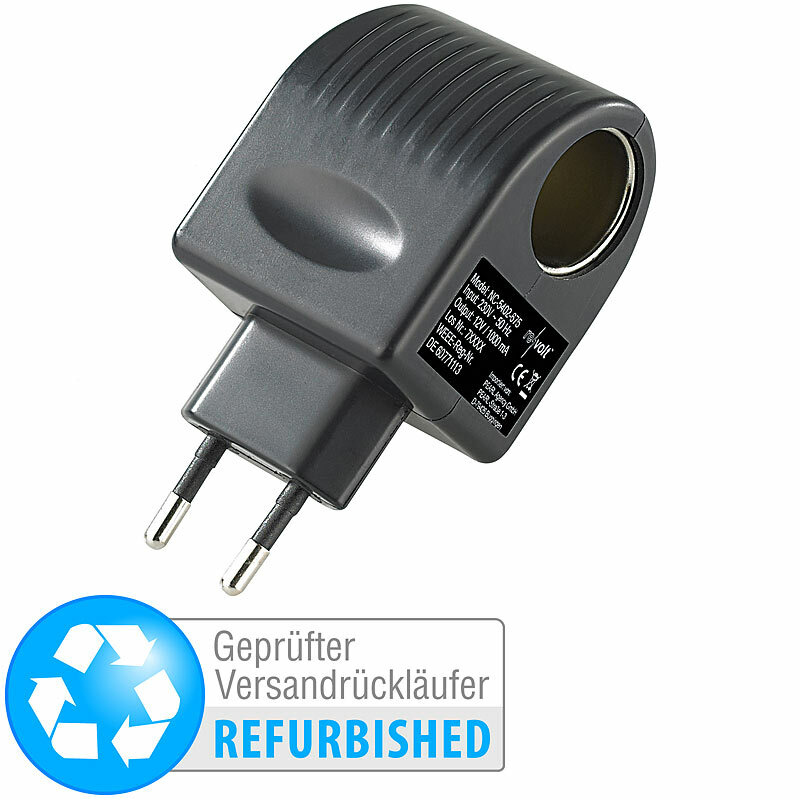 Revolt Mini-Spannungswandler, 230/12 V, 1.000 Ma, 12 Watt (VersandrÃ¼CklÃ¤Ufer)