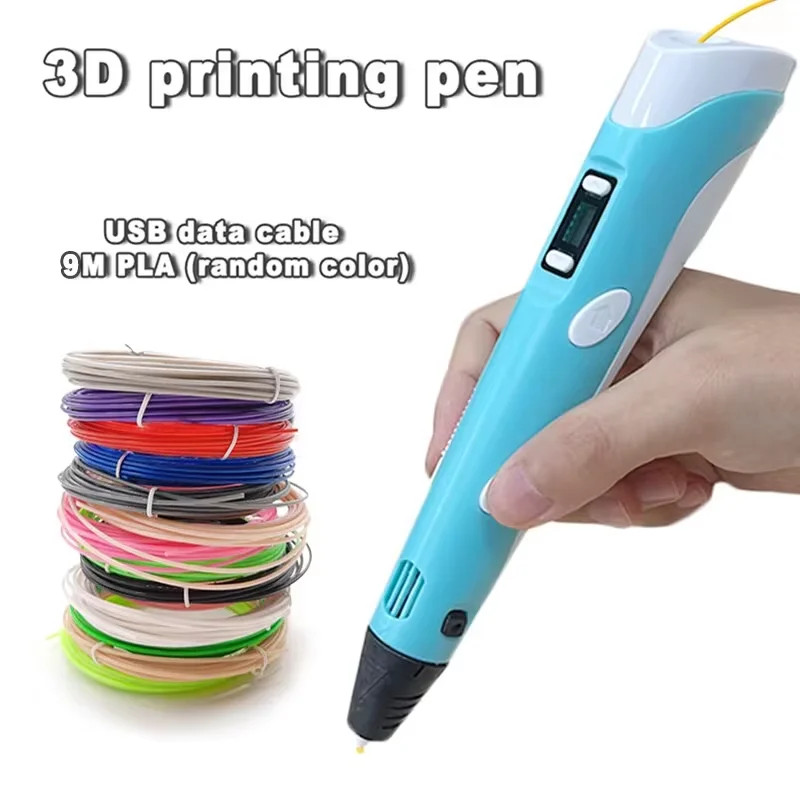 Electronic 3D Printing Pen with 9M PLA Consumables High-Temperature 3D Graffiti