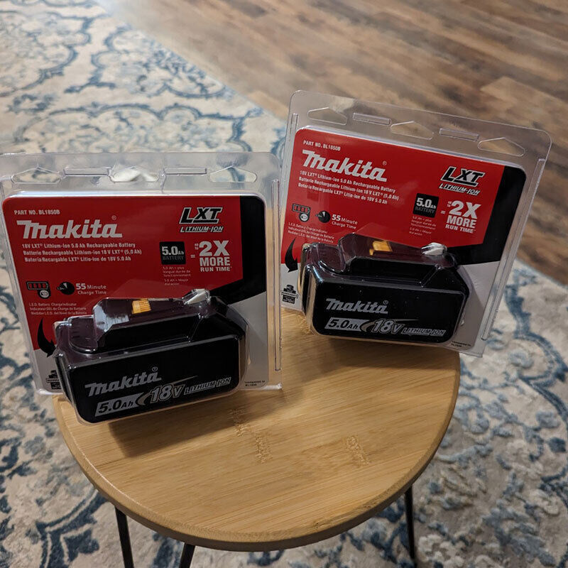 2 PCS MAKITA BL1850B 18V 18 Volt LXT Li-Ion 5.0Ah Battery SEALED NEW