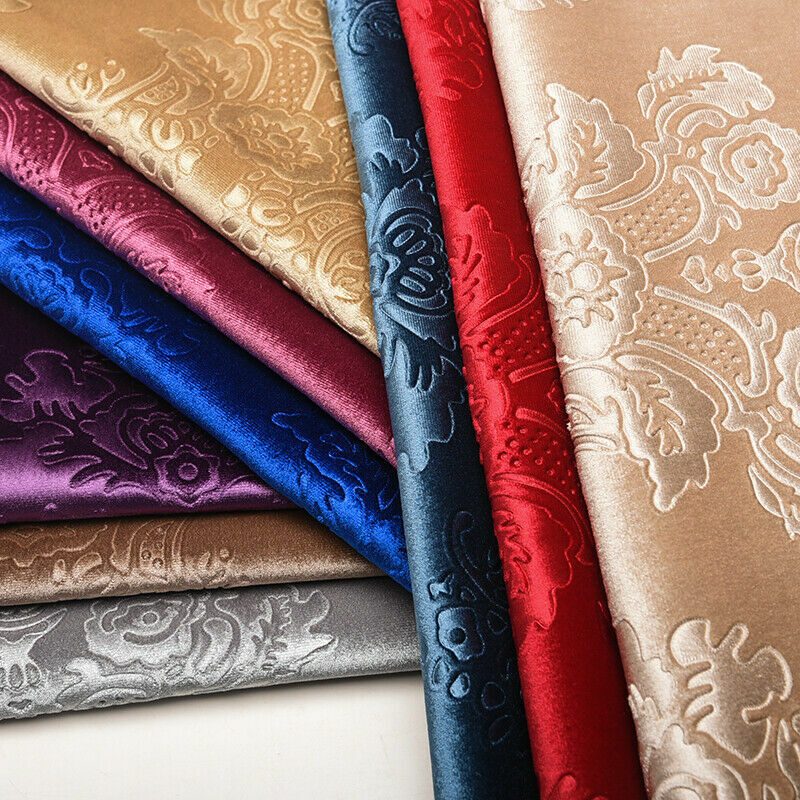 1M DIY Floral Velvet Fabric Pillow Cushion Case Sofa Cover Beddings Material Sew