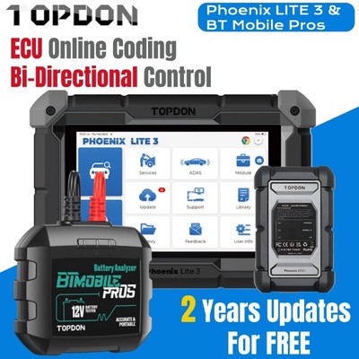 2024 Topdon Phoenix LITE 3 Online ECU Coding Obd2 Scan Tool With BTMobile PROS