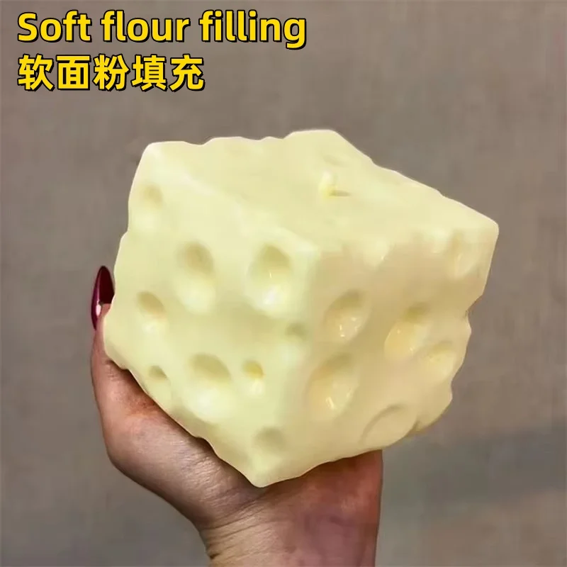 Jumbo Cheese Stress Ball Squishy Fidget Toy Soft Squeeze ASMR Sensory Gift 2026