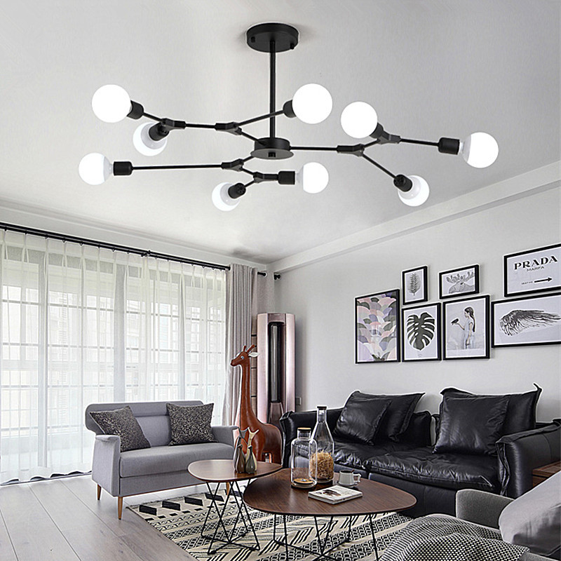 Details About Black Flush Mount Ceiling Light Modern Chandelier Lighting Office Pendant Light