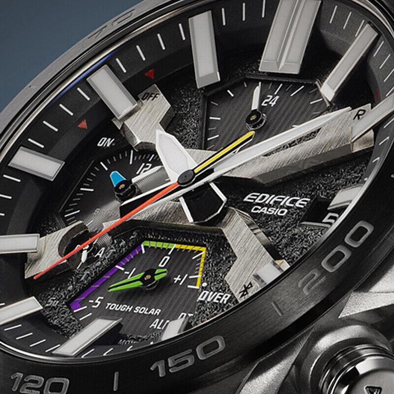 Pre-owned Casio Edifice Eqb-2000ydc-1ajf Sospensione Bluetooth Analog Digital Men`s Watch