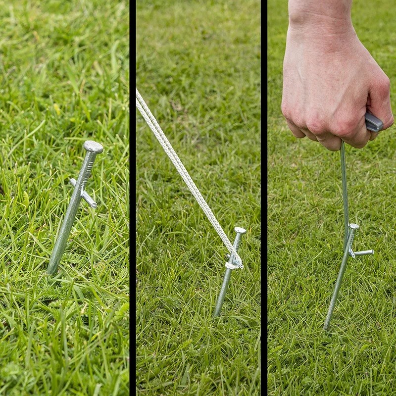Felsbodenhering 23 cm Metal mit geschweißtem Querstift - Set von 20 Stück im Koffer - Bild 4