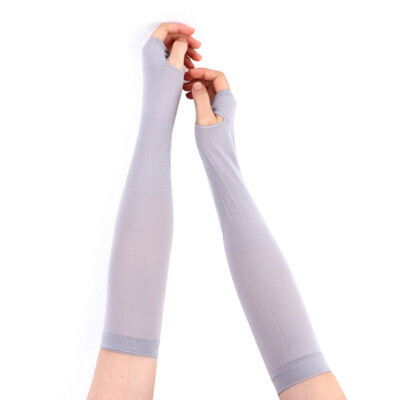 Ice Silk Sleeve Sunscreen Cuff Arm Uv Sun Protect AntiSlip Summer Outdoor Rid Sn
