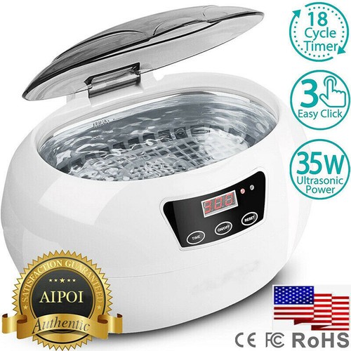 600ML Ultrasonic Cleaner Wave Cleaning Jewellery Polishing Machine Tank Timer US