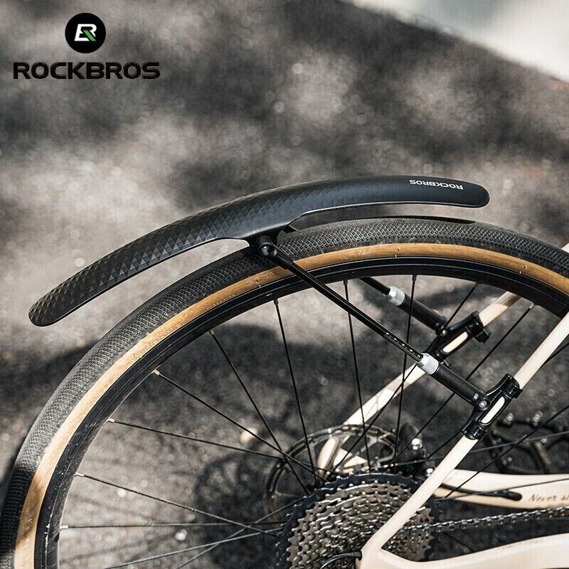ROCKBROS Road Bike Fender Quick Release Dustproof Mud Guarad 700C PP+PA+Aluminum