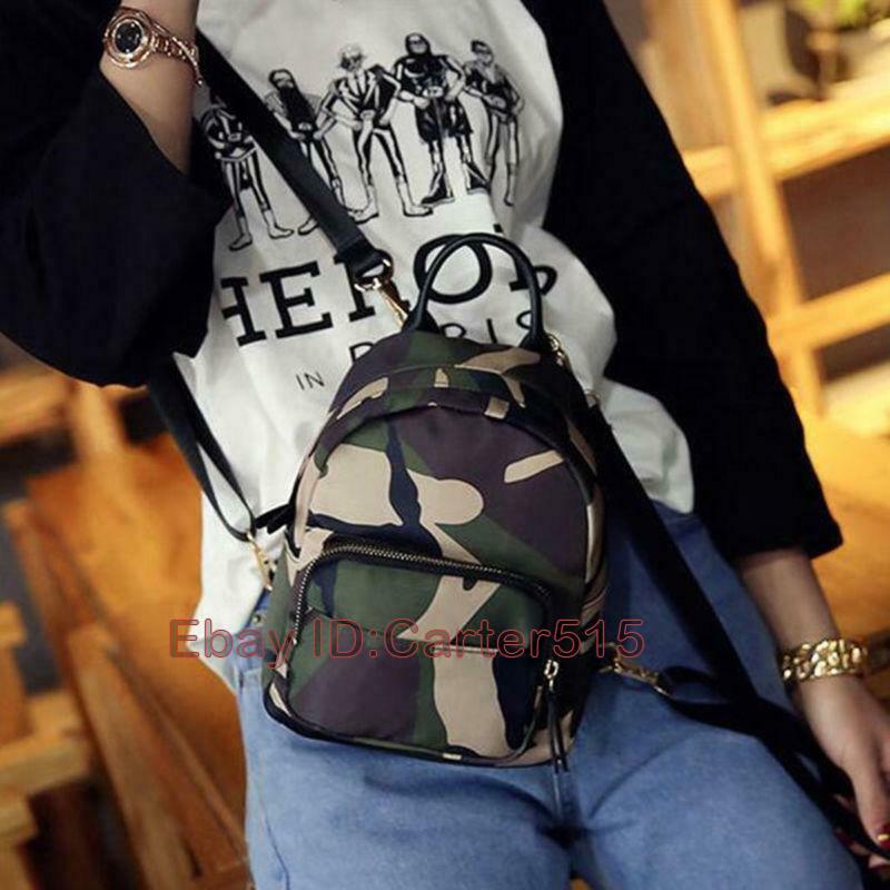 Women Mini Backpack Nylon Shoulder School Travel Bag Small  display picture 2