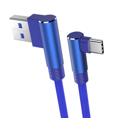 90° Heavy Duty Type C USB C Fast Charge Charger Cable Data Android Cord 1m 2m 3m