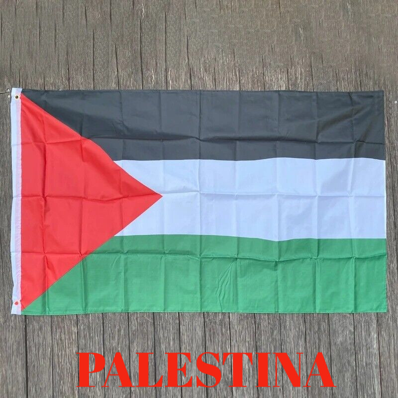 Bandera de Palestina, grande, 150x90cm, decoración, Arabia, Gaza