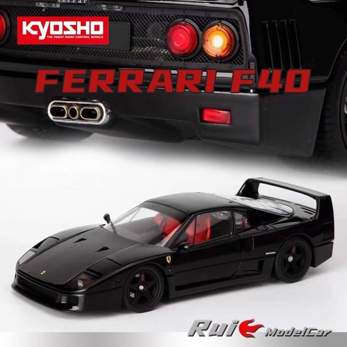 KYOSHO 1:18 Ferrari F40 Black Replica Alloy Full Open Collectible