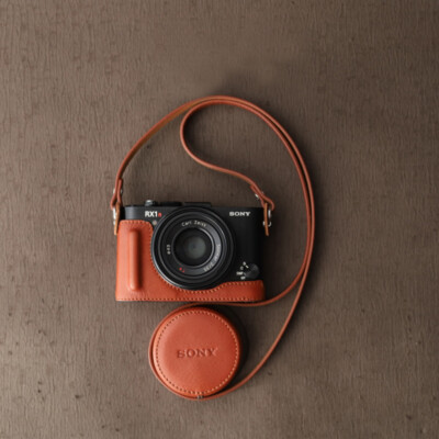 Real Leather Camera Bag Case Cover Protect Strap Belt for Sony RX1 RX1R RX1R2