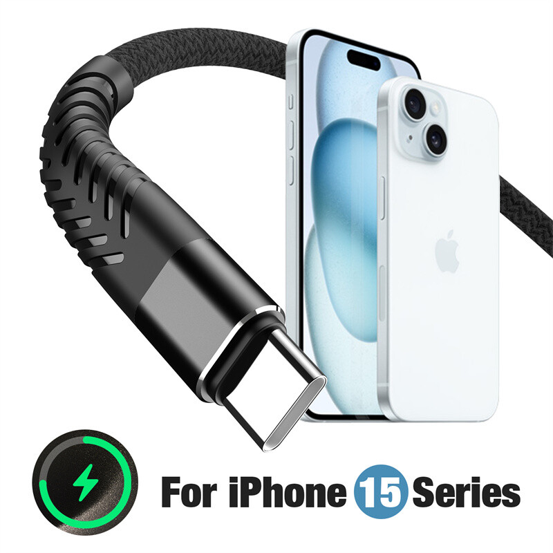 Type C USB C Fast Charger Cable Cord For iPhone 15 Plus Pro 