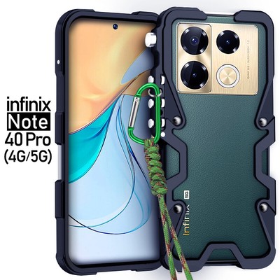Armor Screw Metal Frame Bumper Shockproof Case For Infinix Note 40/ 40 Pro 5G 4G