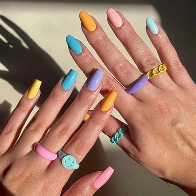 Gush Beauty Press On Nails | Reusable Nail Extensions | Artificial 24 Nails Set