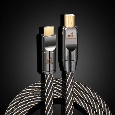 HIFI USB Cable Type A to B 6N OFC Audio Cord Data Digital Gold plated For Phono