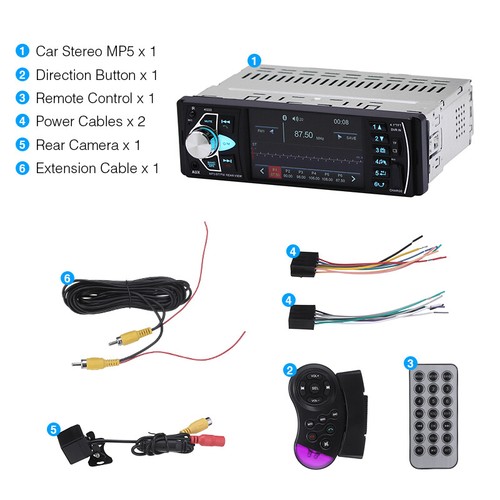 Radio Fm Mp5 Single 1 Din 4. Car Stereo