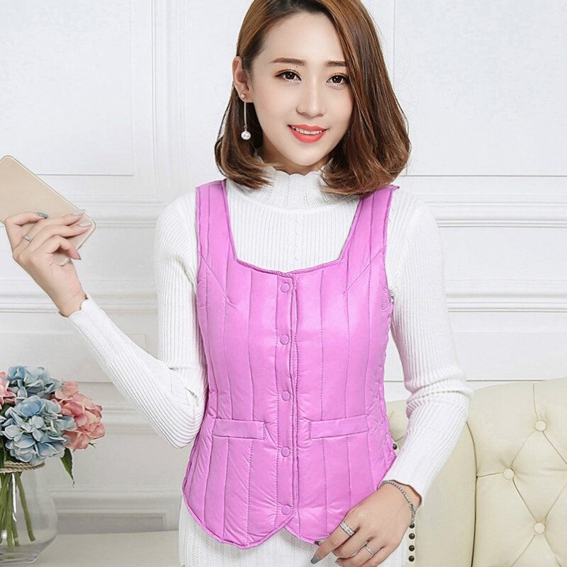 Women Duck Down Waistcoat Body Warmer Puffer Sleeveless Jacket Coat Vest Top