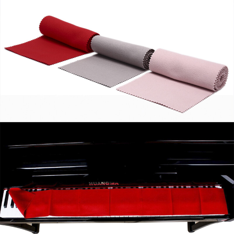 Red Cotton Piano Keyboard Dust Cover for All 88 Key Piano Or