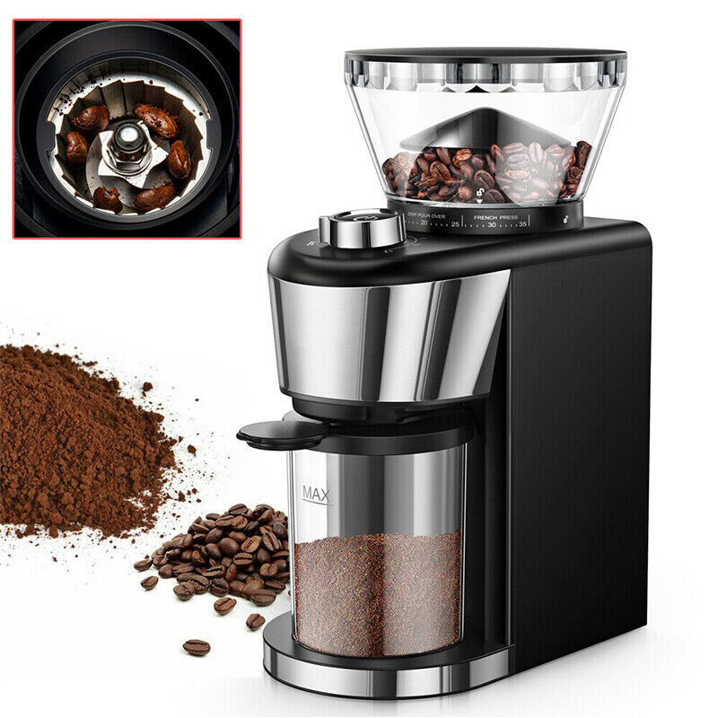 Sboly Automatic 35 Settings Conical Burr Coffee Bean Grinder 2-12 Cup Blender US