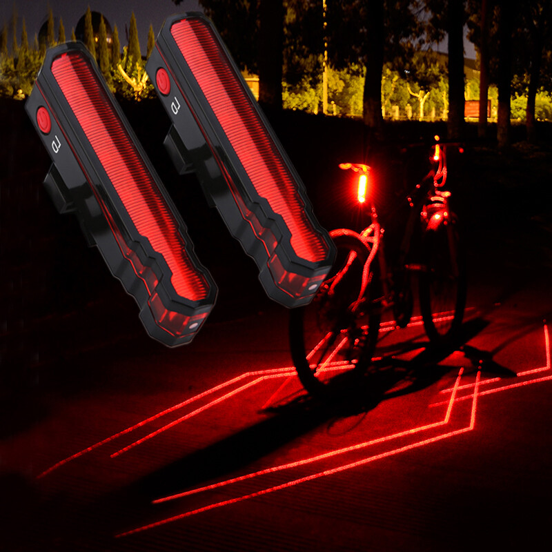 Cycling Tail Light Bike Rear Usb Rechargeable Warning Lamp