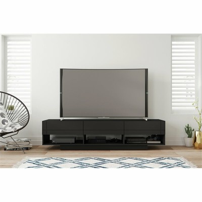 72 Inch  3 Drawers  Black